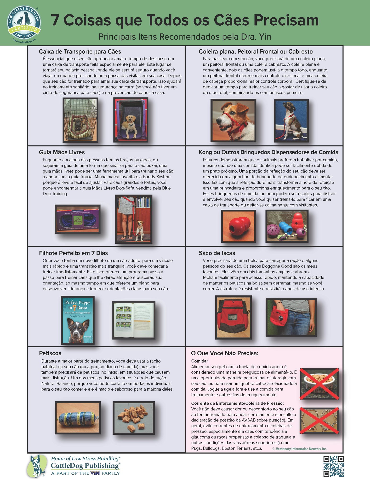 7 Things All Dogs Need Poster - Portuguese 8.5x11