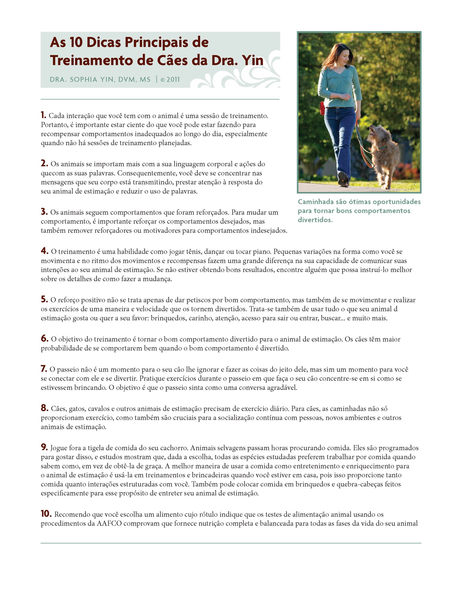 Dr Yins Top 10 Dog Training Tips - Portuguese 8.5x11