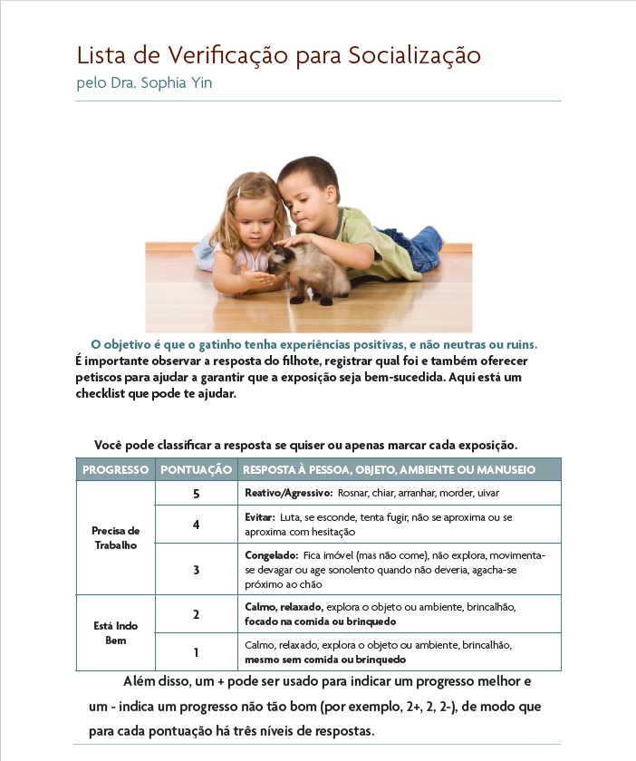 Kitten Socialization Checklist Brazil_Portuguese